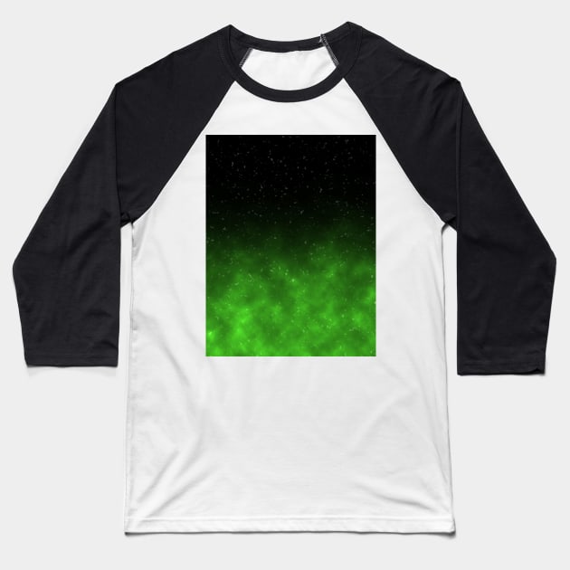 Green Galaxy Baseball T-Shirt by cherubi19